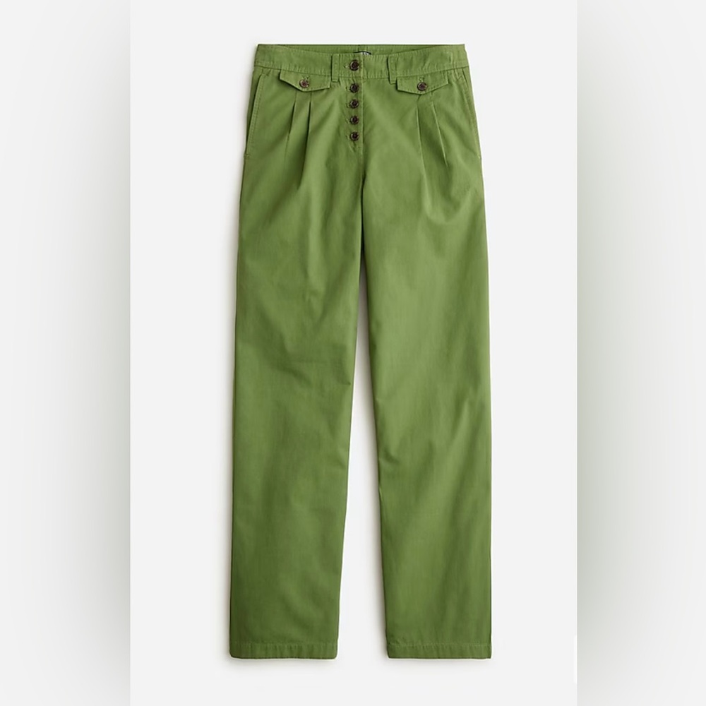 J. Crew Pleated button-front pant in chino